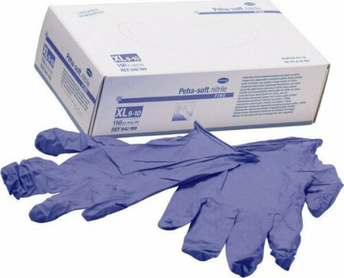 Peha-Soft Fino Hartmann Γάντια Νιτριλίου Χωρίς Πούδρα σε Μπλε Χρώμα 150τμχ